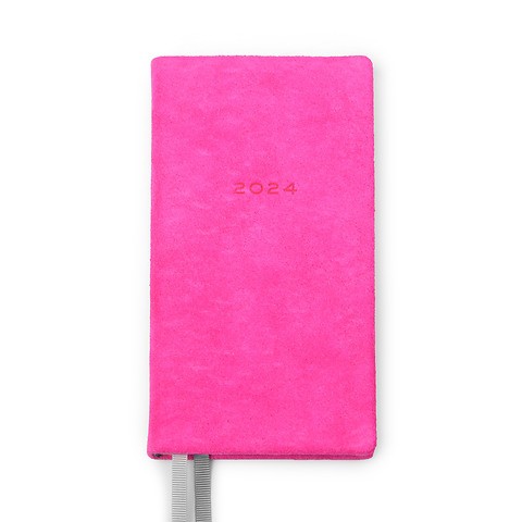 Taschenkalender 2024 mit Ledereinband Brushed Pink