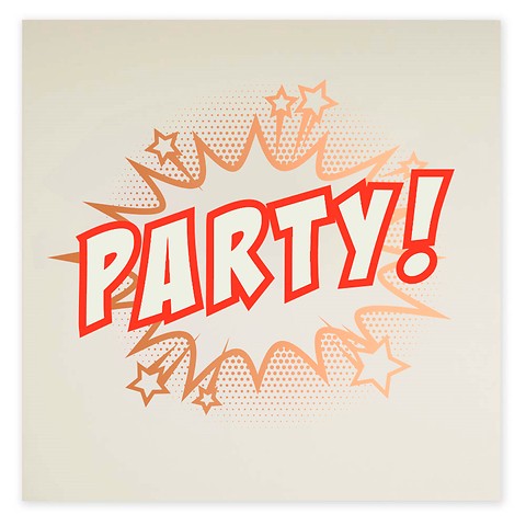 Grußkarte „Party!“