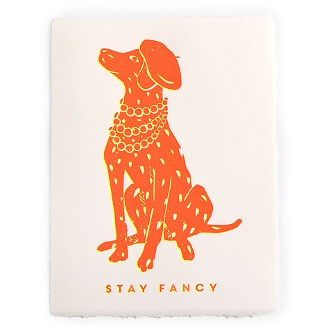 Grußkarte „Stay Fancy“ Bütten