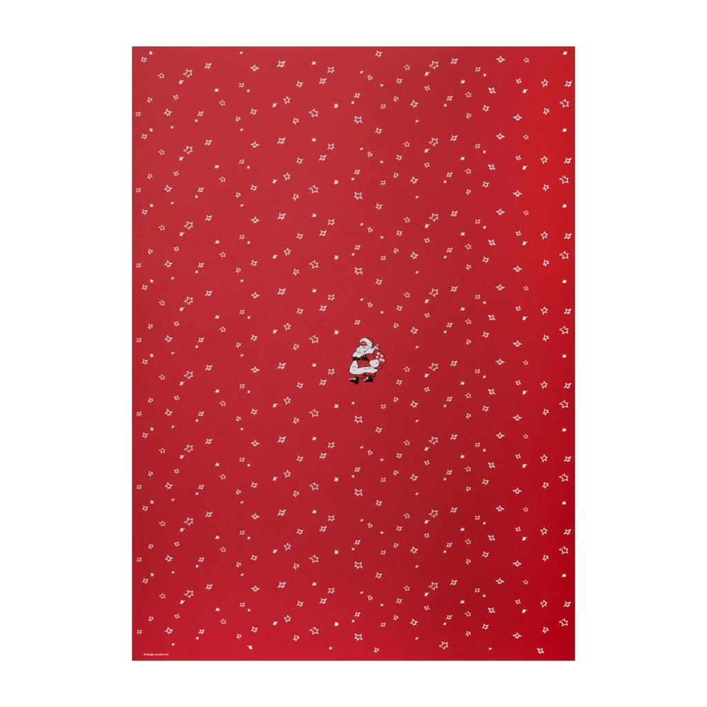 Geschenkpapier Little Santa 3er-Set Rot