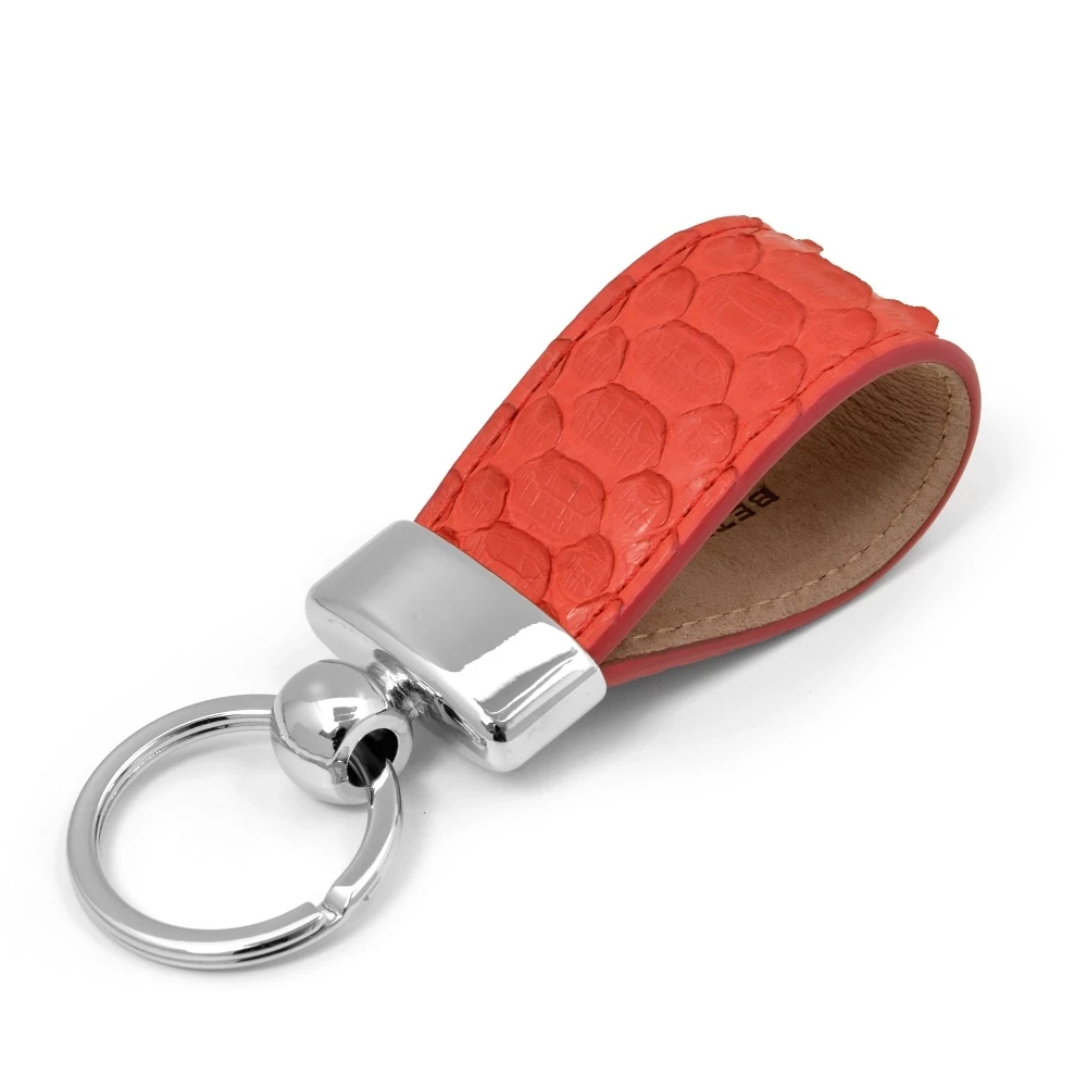 Schlüsselanhänger Python Leder Rot