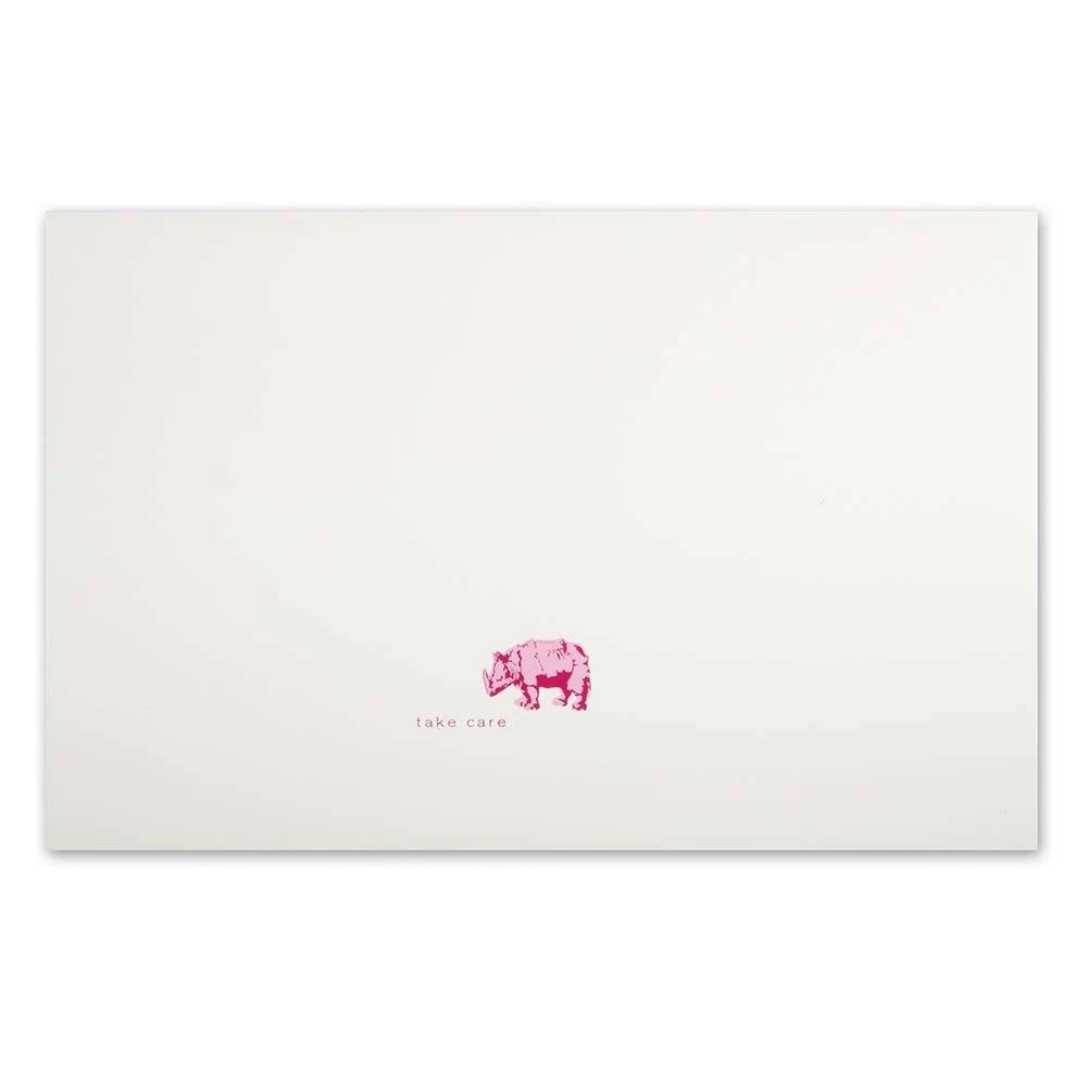 Grußkarte Nashorn Take Care