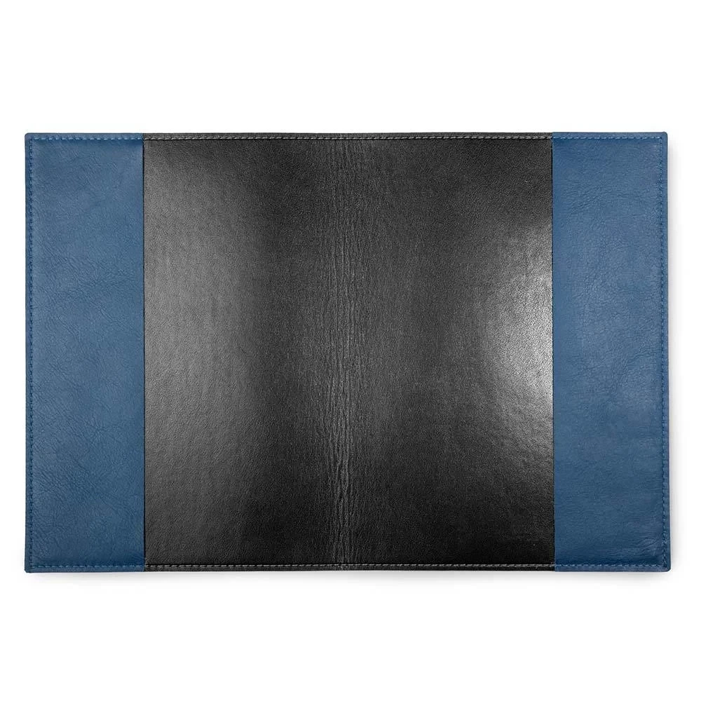 Buchhülle A5 Leder Blau