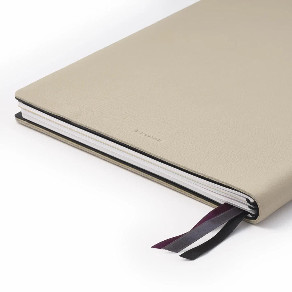 Whitebook LX Lederhülle Calf Soft Crème