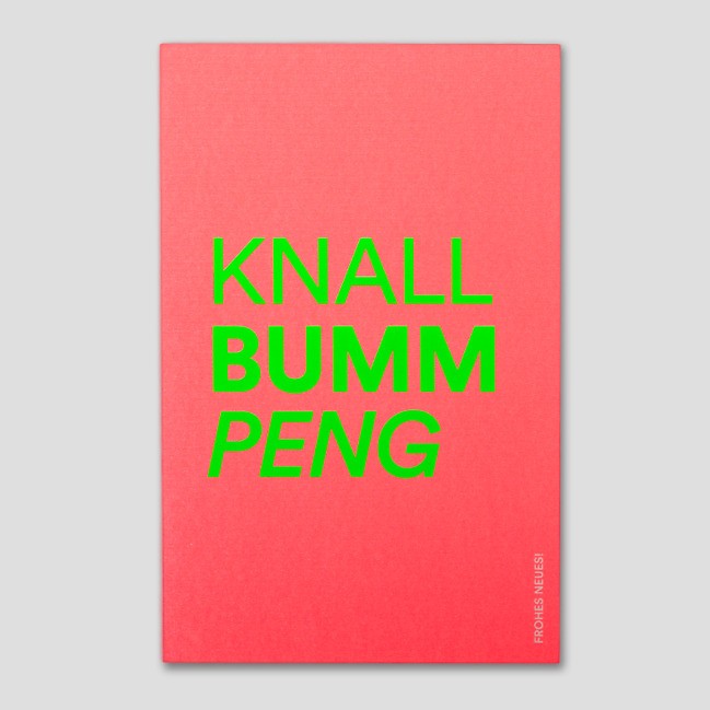 Mehr erfahren - Neujahrskarte KNALL BUMM PENG