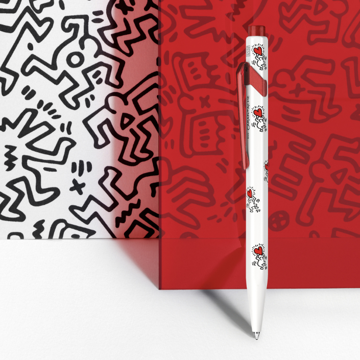 Caran d´Ache Kugelschreiber 849 Keith Haring Weiß im Bethge Onlineshop kaufen