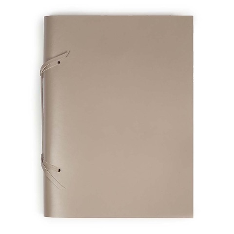 Skizzenbuch Quadernone Leder 21x30 cm taupe