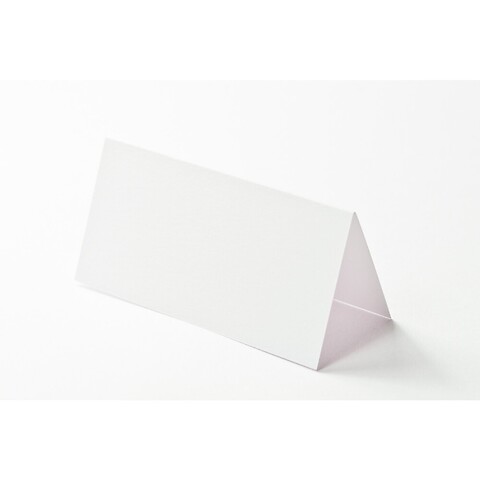 10 Tischkarten Smooth white 9x9 cm / 9x4,5 cm