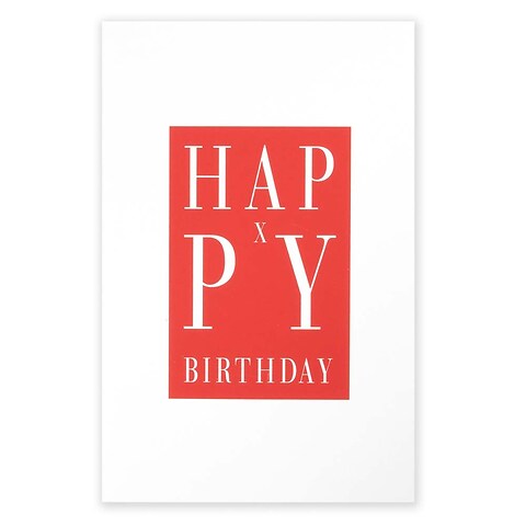 Grußkarte Geburtstag Happy X-Birthday Rot Diplomat