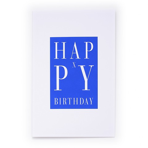 Grußkarte Geburtstag Happy X-Birthday Blau Diplomat