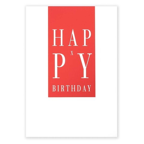 Grußkarte Geburtstag Happy X-Birthday Rot A5