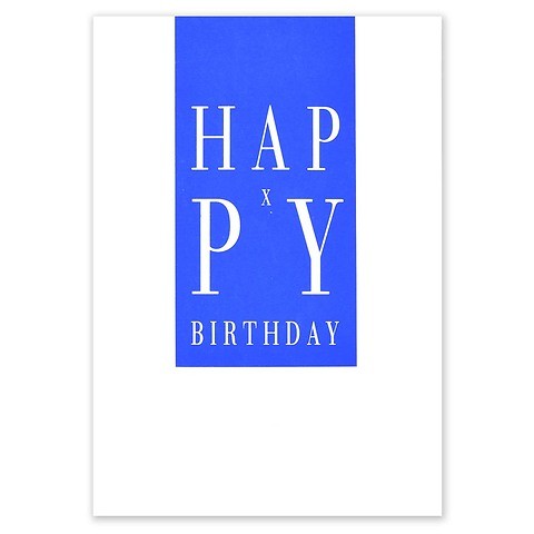 Grußkarte Geburtstag Happy X-Birthday blau A5