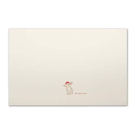 Weihnachtskarte Santa Rabbit „gut gelaufen“