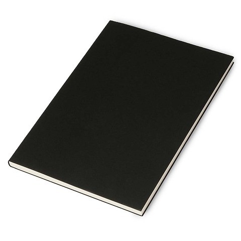 Refill Notizbuch A4 kariert schwarz, 96 Blatt