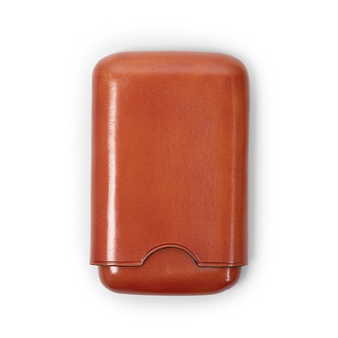 Visitenkartenbox, Leder, 7,0x10,0 cm, Orange