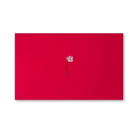 Grußkarte Rose Pure Rot Mini
