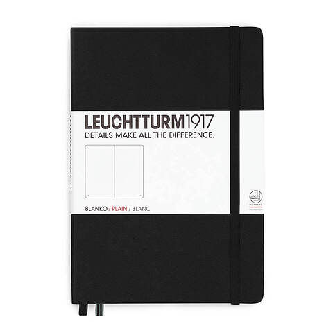 LEUCHTTURM1917 Notizbuch A5 Medium Hardcover blanko schwarz