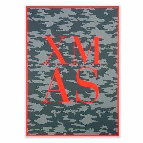 Weihnachtskarte X-Mas Camouflage A4
