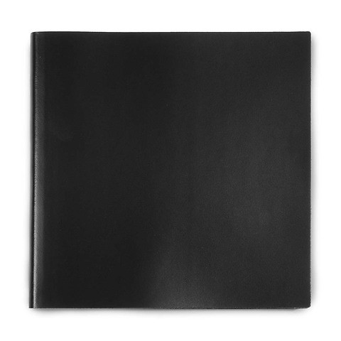 Gästebuch Leder 21x21 cm schwarz, 110 Blatt