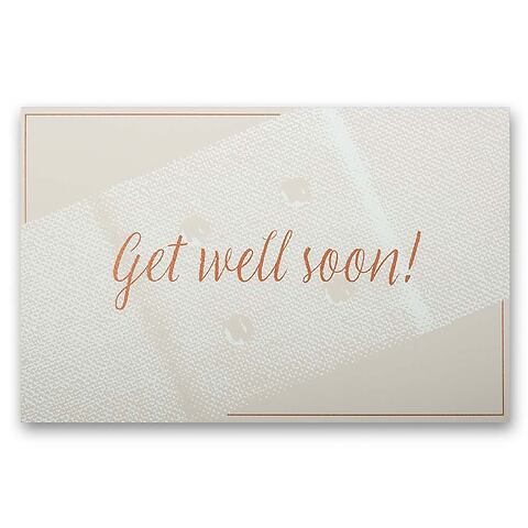 Grußkarte „Get well soon!“ Pure sand