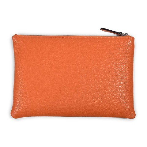 Zip Wallet Leder Adri 24x16 cm, orange