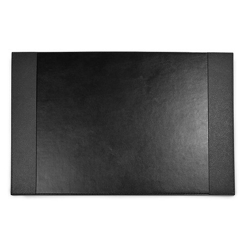Schreibtischauflage Nappa schwarz/Leder dunkelgrau