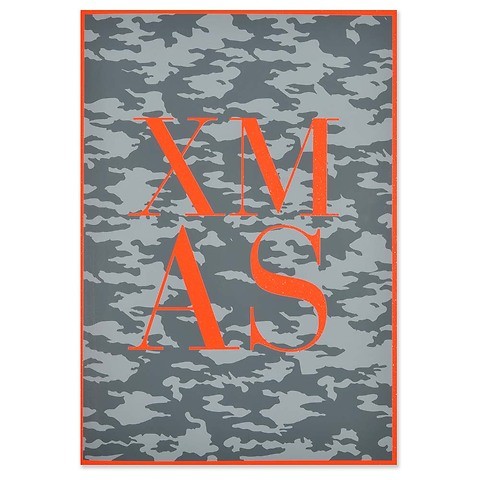 Weihnachtskarte X-Mas Camouflage Klappkarte A4