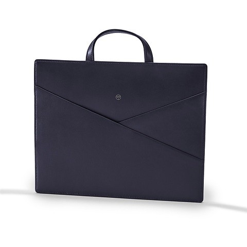 Treuleben Slender Bag 40x32 cm Leder, midnight blue