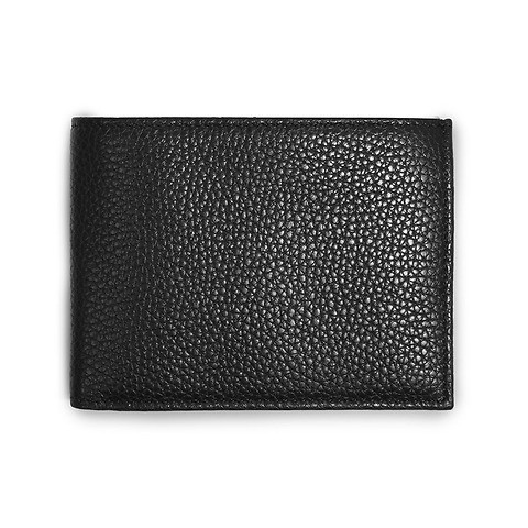 Portemonnaie Leder Adri quer 12,5x9,5 cm schwarz Sichtfach