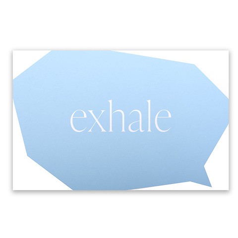 Grußkarte „exhale“ Klappkarte