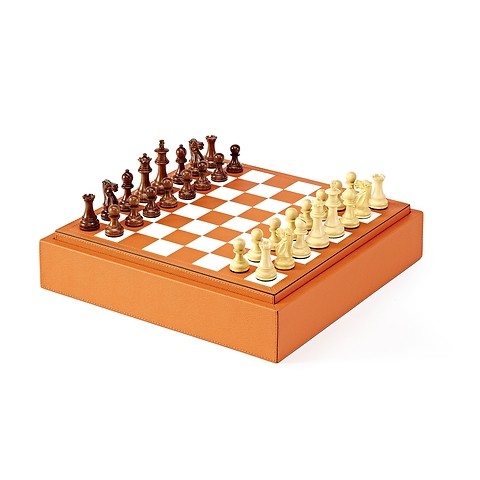 Spielesammlung (Mühle, Dame, Schach, Domino), Leder