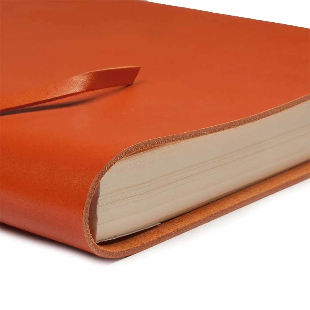 Skizzenblock Groß Leder Orange