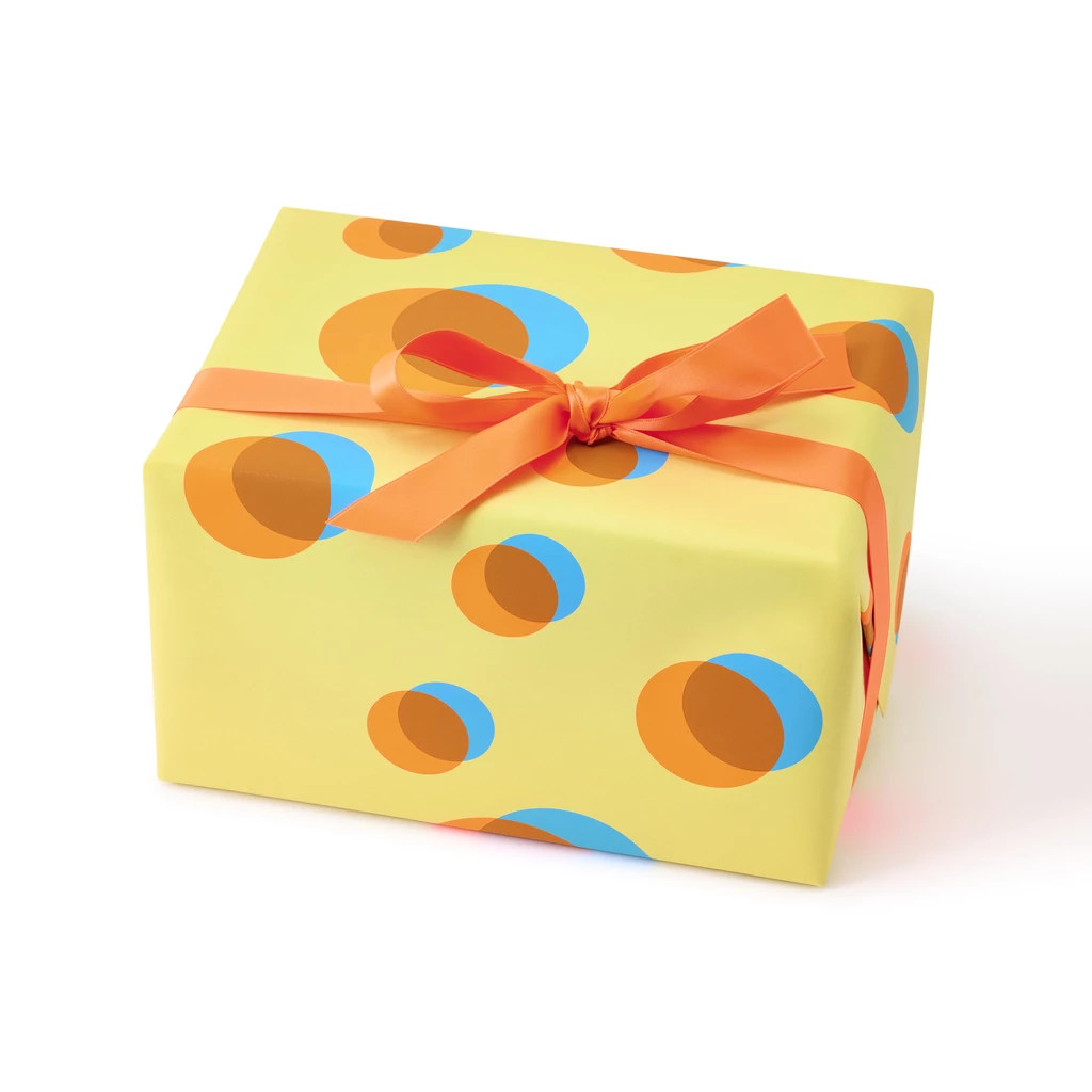 Geschenkpapier Eclipse Orange/Blau/Beige 50 x 70 cm, 3 Bg.
