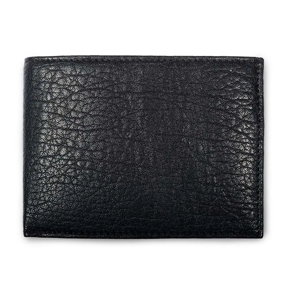 Portemonnaie mit Münzfach Leder Schwarz