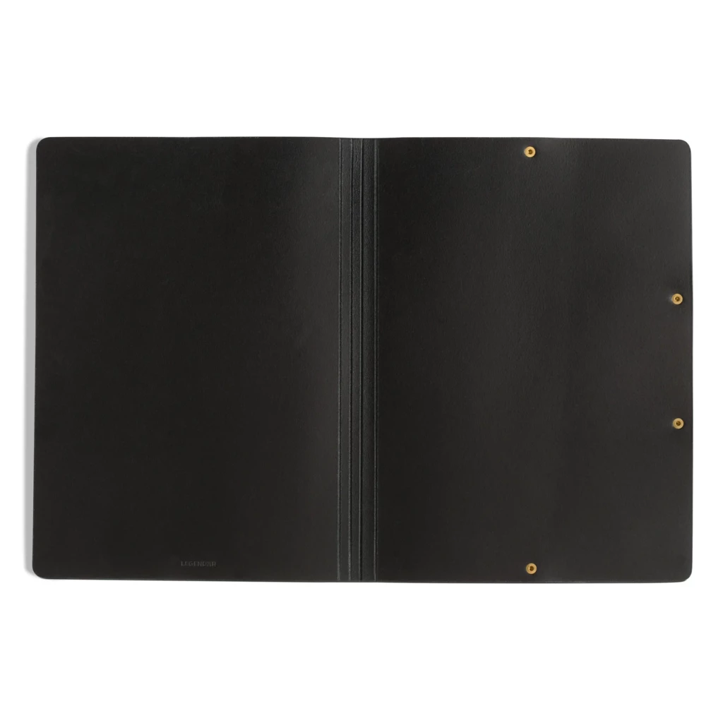 LEGENDÄR Dokumentenmappe A4 "HYDE" Leder Schwarz