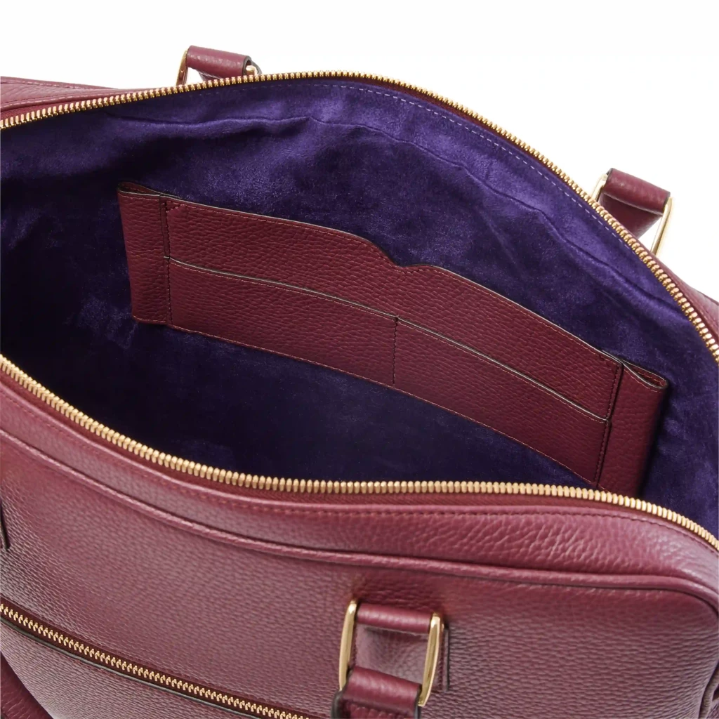 Aktentasche Adri Leder Aubergine