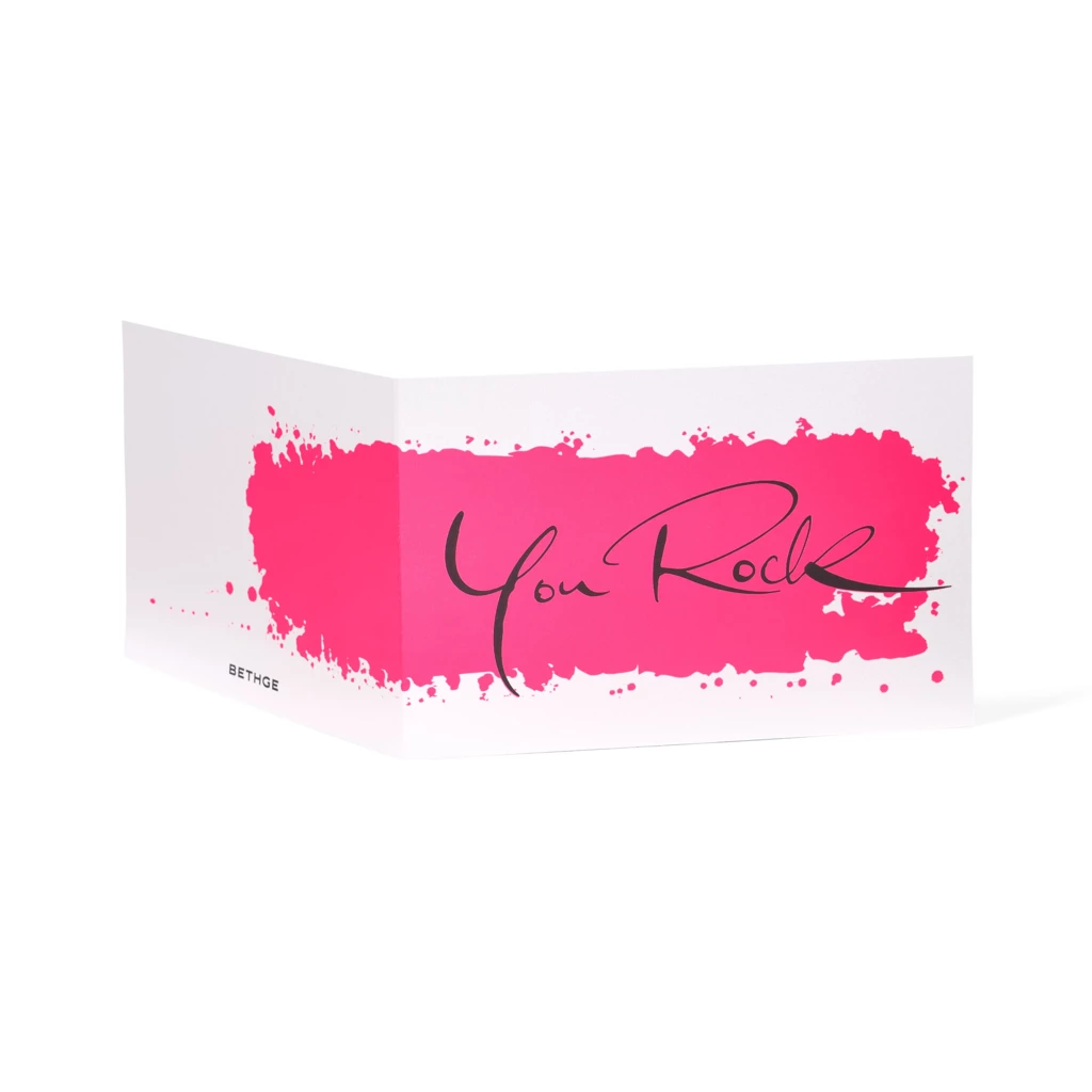 Grußkarte "You rock" Kalligraphie