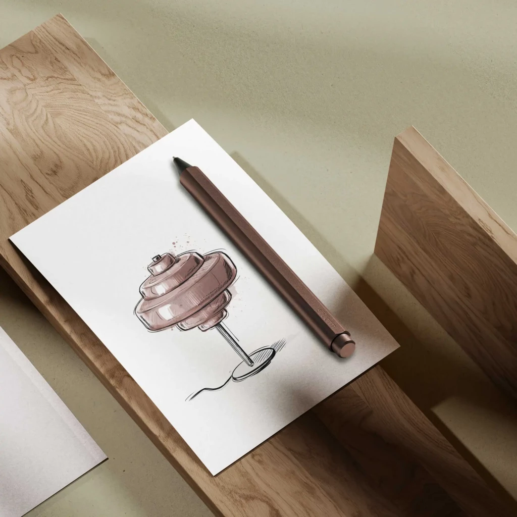 Stilform Tintenroller Braun Stilform FLOW Walnut Brown
