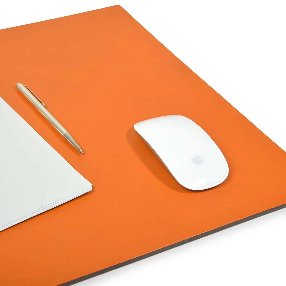 Schreibtischunterlage Leder Orange