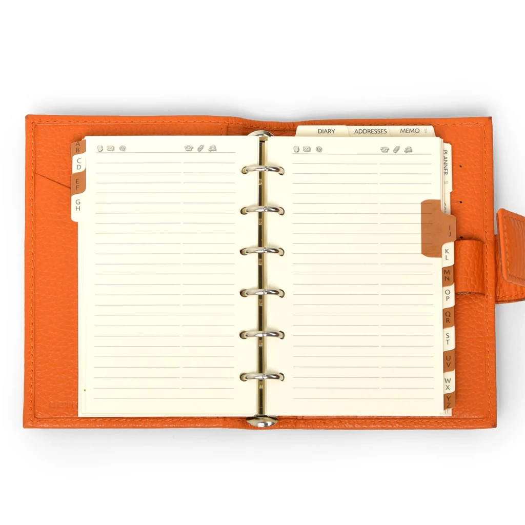 Terminplaner Pocket Adri Leder Orange