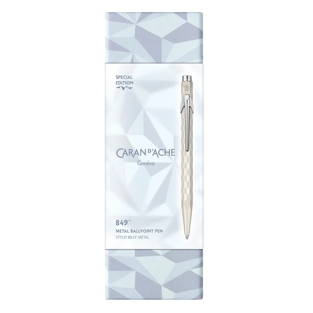 Caran d'Ache 849 Kugelschreiber weiß Alpine Frost