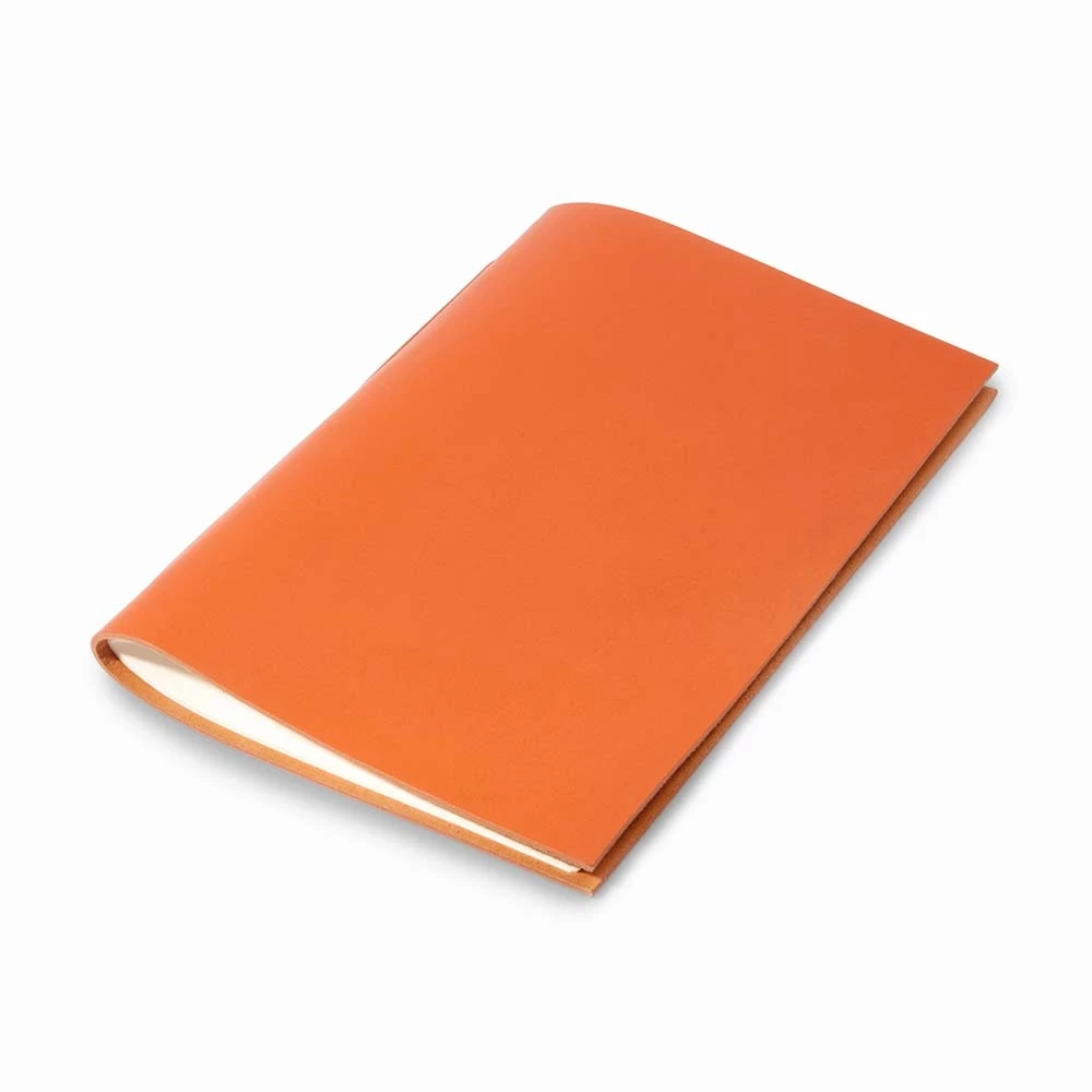Gästebuch mit Band Leder Orange
