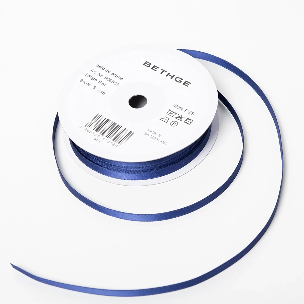 Geschenkbandrolle 6 mm Pflaumenblau