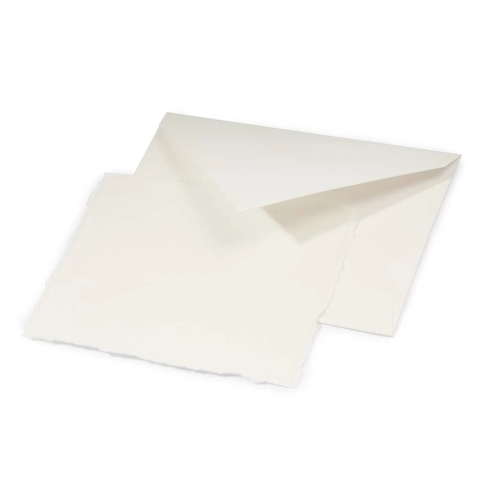 Klappvisitenkarten Set mit Umschlag Büttenpapier