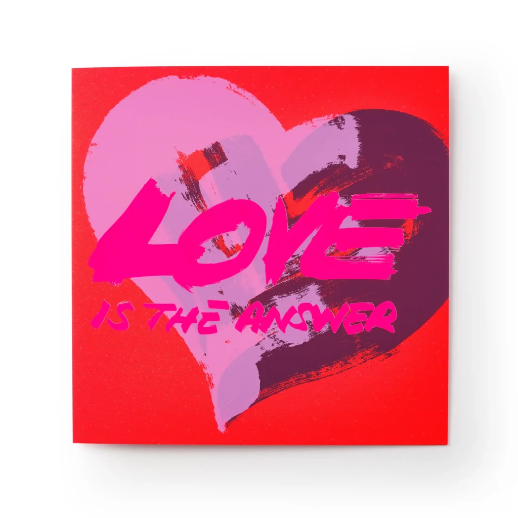 Grußkarte Love is the answer