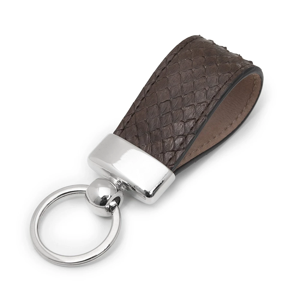 Schlüsselanhänger Python Leder Braun