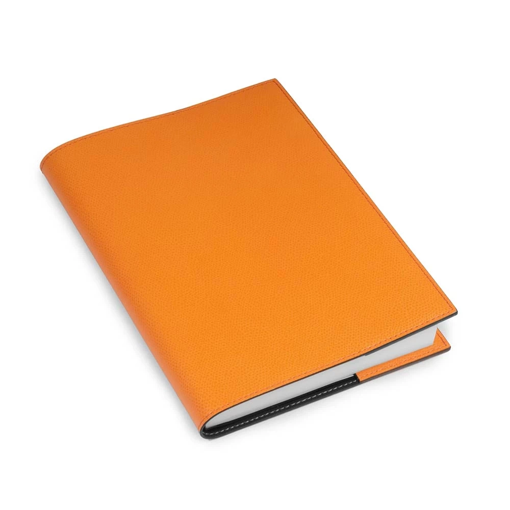 Buchhülle A5 Leder Orange