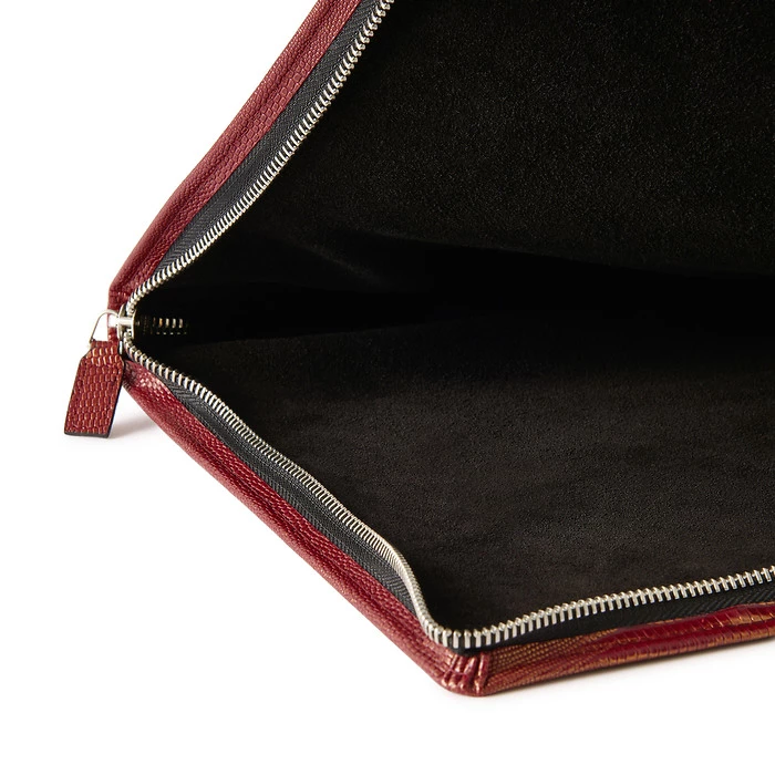 Laptoptasche Leder Granatrot
