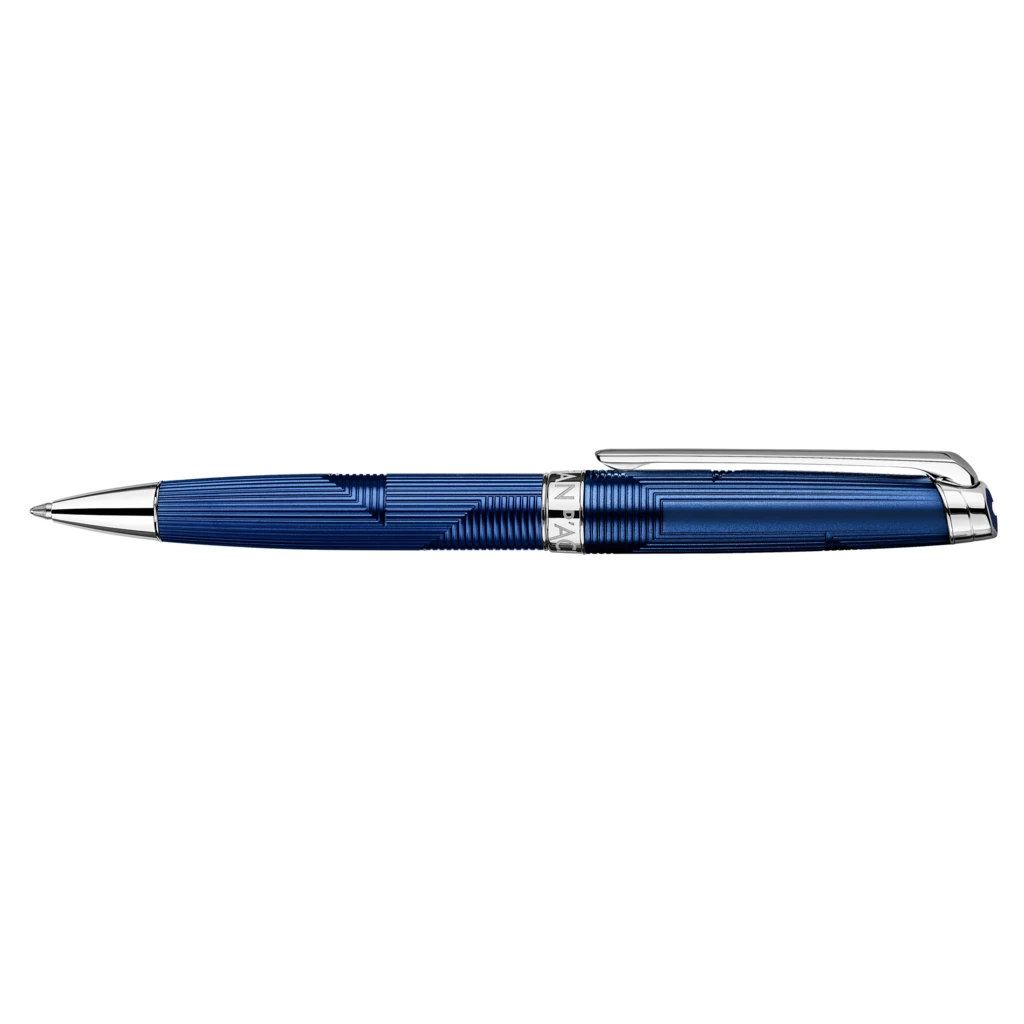 Caran d'Ache Kugelschreiber Léman Bleu Marin rhodiniert