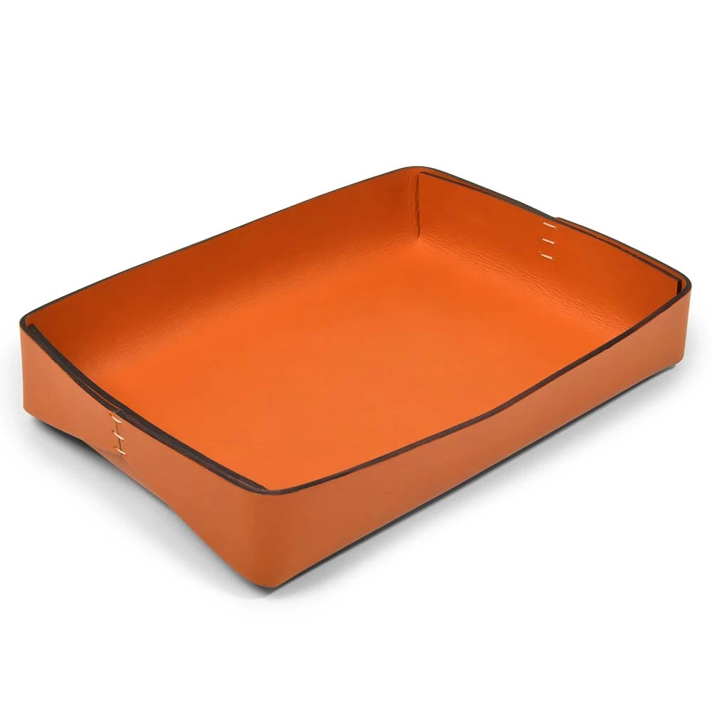 Ablagekasten A4 Leder Orange